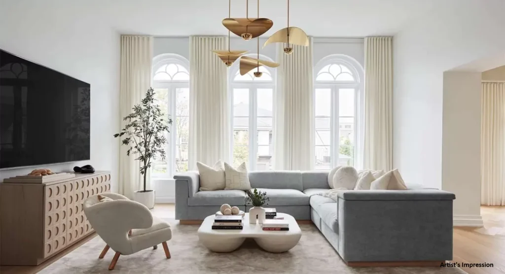 Luxury residents’ lounge at Sobha Aurum Noida