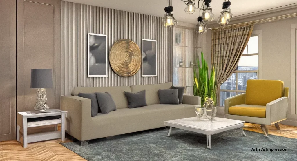 living area in Sobha Aurum Greater Noida