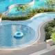 Decorative water cascade at Sobha Aurum Greater Noida