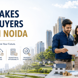 First-time home buyers inspecting an apartment in Noida
