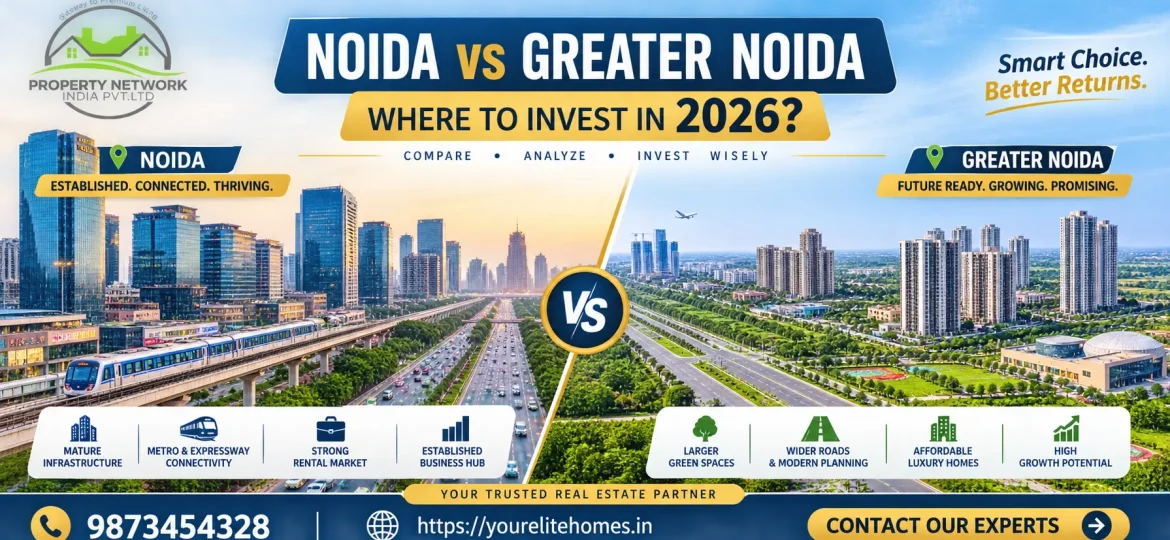 Noida vs Greater Noida property investment comparison in 2026